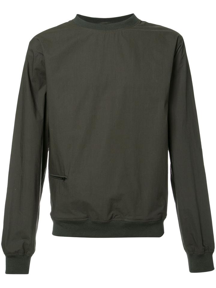 Lemaire Zipped Pocket Sweatshirt, Men's, Size: 48, Green, Cotton