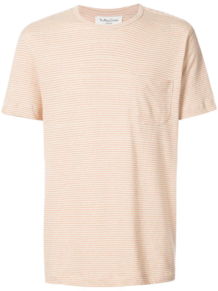 Ymc Striped T-shirt - Nude & Neutrals