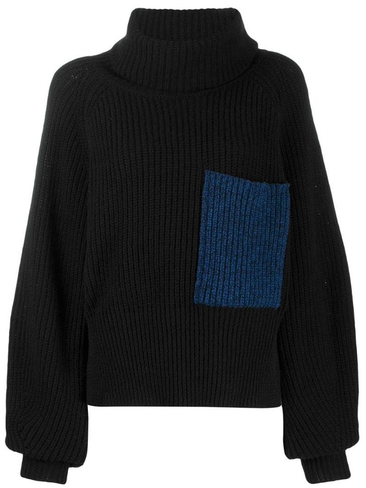 Ssheena Oversized Rollneck Sweater - Black