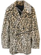 Neith Nyer Oversized Leopard Coat - Nude & Neutrals