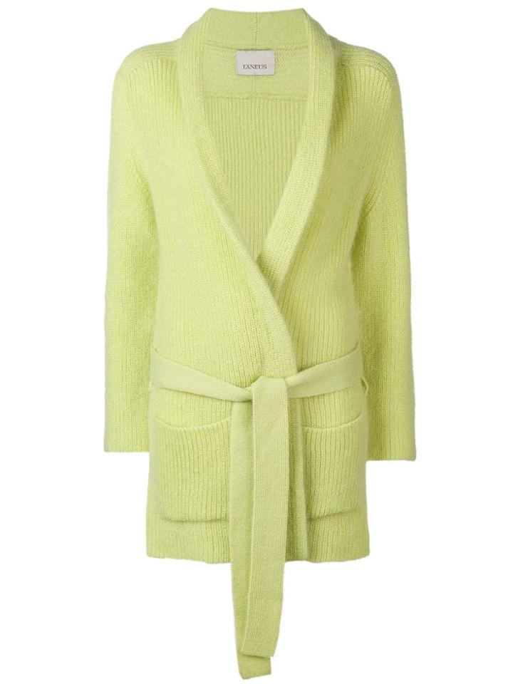 Laneus Belted Cardi-coat - Green