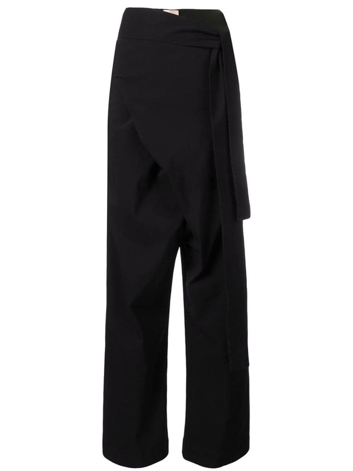 Erika Cavallini Belted High-waist Trousers - Black