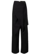 Erika Cavallini Belted High-waist Trousers - Black
