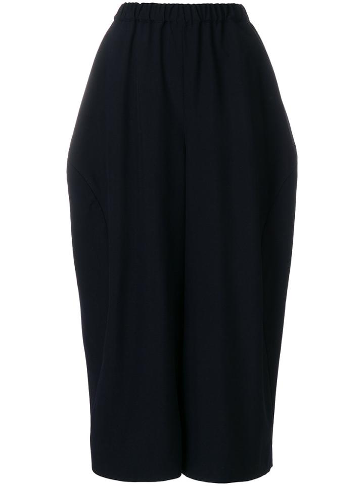 Comme Des Garçons Volume Hip Cropped Trousers - Black