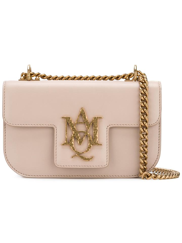 Alexander Mcqueen Insignia Satchel - Pink & Purple