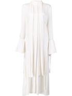 Ellery 'pussy Bow' Dress, Women's, Size: 10, White, Silk/spandex/elastane