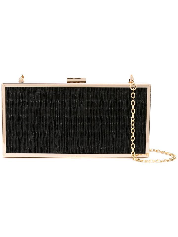 Christian Siriano Ribbed Boxy Clutch - Black