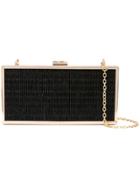 Christian Siriano Ribbed Boxy Clutch - Black