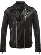 Balmain - Classic Biker Jacket - Men - Cotton/viscose/lamb Skin - 50, Black, Cotton/viscose/lamb Skin