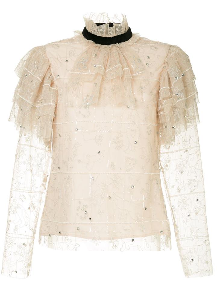 Macgraw Refraction Blouse - Pink & Purple