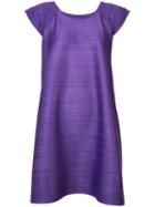 Issey Miyake - Trapeze Dress - Women - Polyester - 3, Pink/purple, Polyester