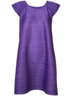 Issey Miyake - Trapeze Dress - Women - Polyester - 3, Pink/purple, Polyester