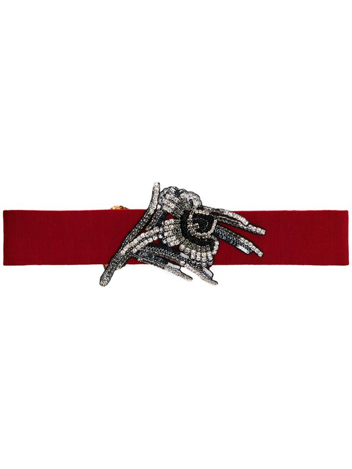 No21 Embellished Buckle Belt - Red