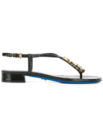 Loriblu Crystal Embellished Sandals - Black