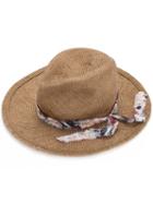 Undercover - Patterned Band Hat - Unisex - Straw - 57, Brown, Straw
