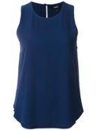 Theory Button Back Blouse - Blue