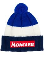 Moncler Colour Block Logo Hat - Blue