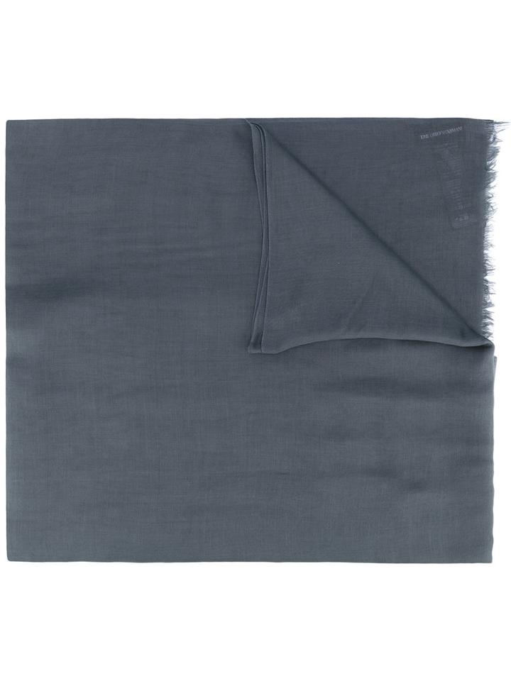Emporio Armani - Draped Scarf - Men - Modal - One Size, Grey, Modal