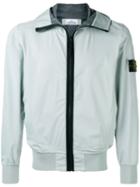 Stone Island Zipped Hooded Jacket, Men's, Size: Xl, Grey, Polyester/polyethylene