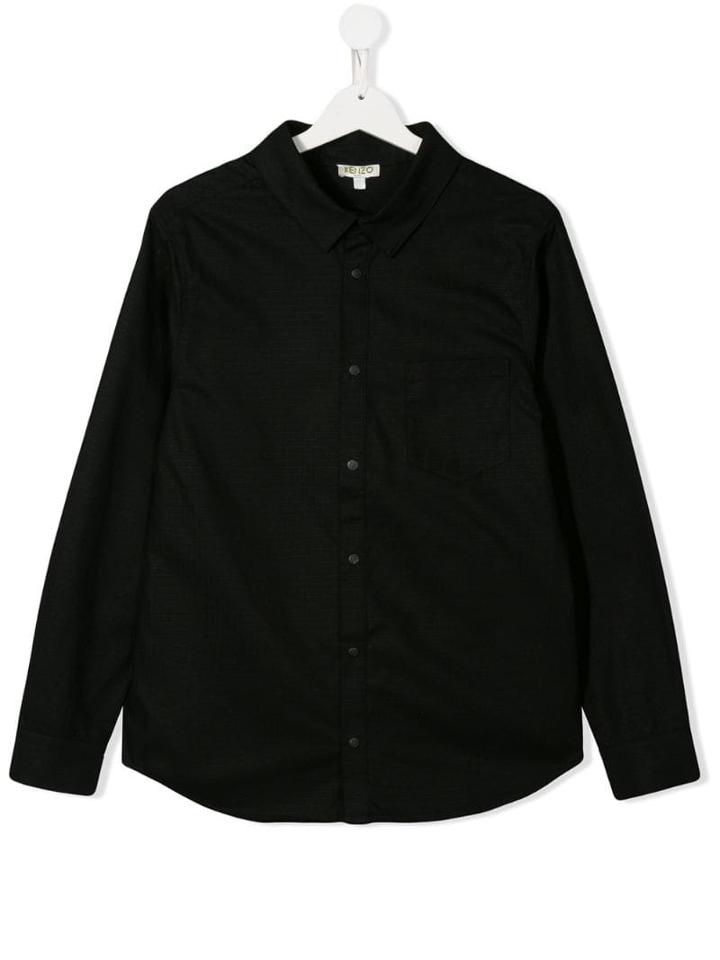 Kenzo Kids Teen Dragon Logo Shirt - Black