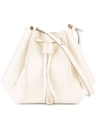 Maison Margiela Structured Bucket Bag, Women's, Nude/neutrals, Polyester/leather