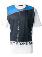 Issey Miyake Men Printed Logo T-shirt, Size: 3, White, Cotton
