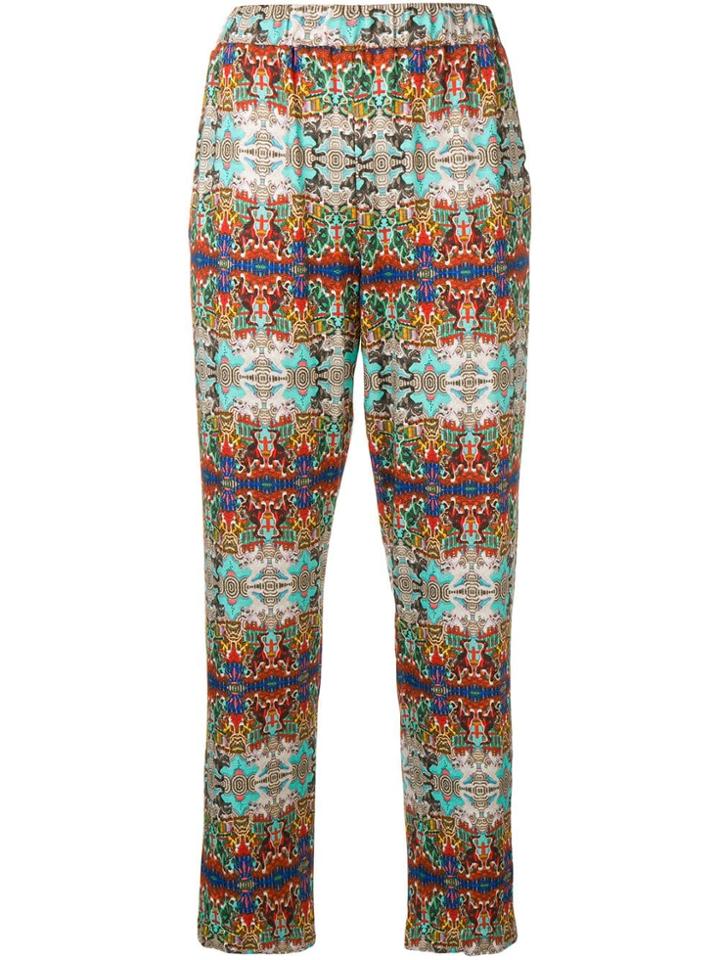 Ultràchic Cat Print Trousers - Blue