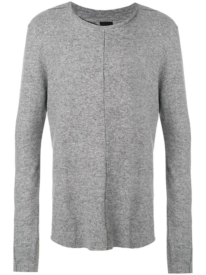 Thom Krom Elongated Sleeve Tee - Grey