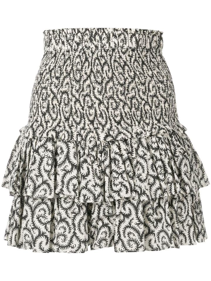 Isabel Marant Étoile Ruffle Tiered Mini Skirt - White