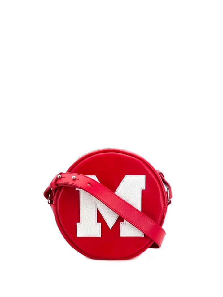 Msgm M Logo Crossbody Bag - Red