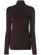 Majestic Filatures Fitted Roll Neck Top - Pink & Purple