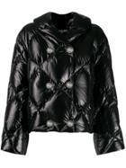 Balmain Diamond Quilted Puffer Jacket - Black
