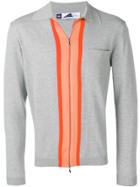 Anglozine Decima Zipped Polo Shirt - Grey