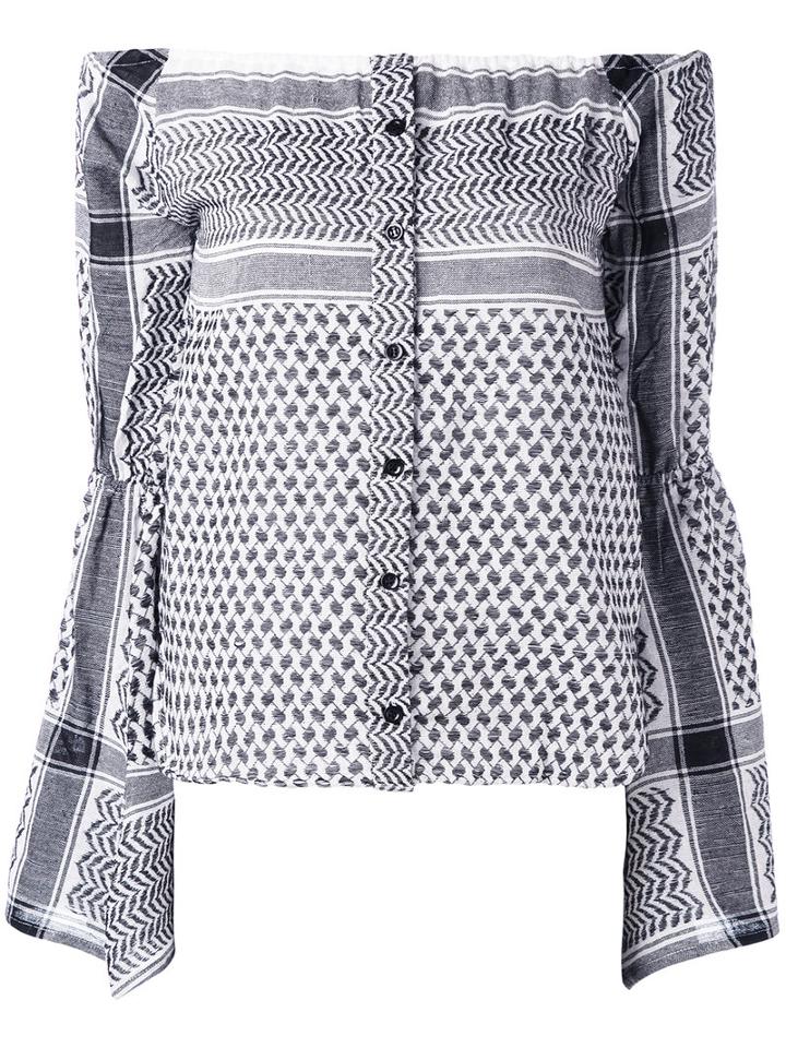 Rough Studios - Fatima Off-shoulders Blouse - Women - Cotton - S, Black, Cotton