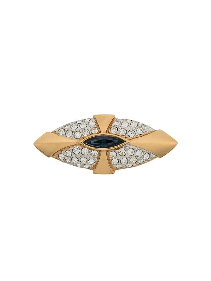 Susan Caplan Vintage '1980s Attwood & Sawyer Brooch - Gold