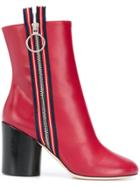 Marco De Vincenzo Rainbow Zip Boots - Red