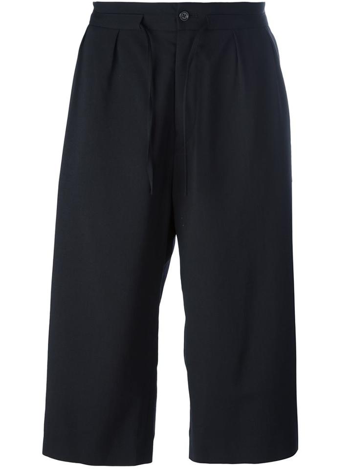 Ports 1961 'gabardine' Short Trousers, Men's, Size: 50, Black, Spandex/elastane/cupro/virgin Wool