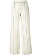 See By Chloé Striped Flared Trousers - Nude & Neutrals