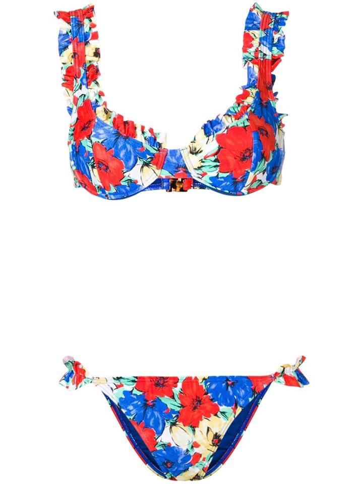 Rixo London Diana Bikini Set - Blue