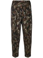 Brag-wette Cropped Embellished Trousers - Multicolour