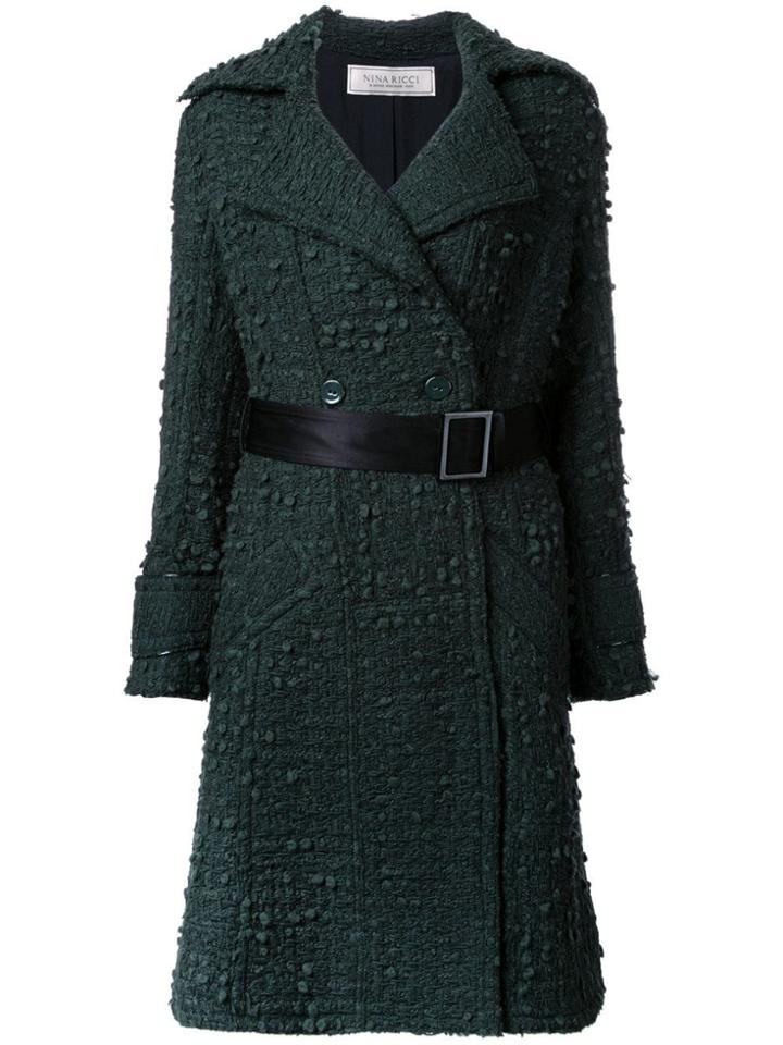 Nina Ricci Belted Coat - Green