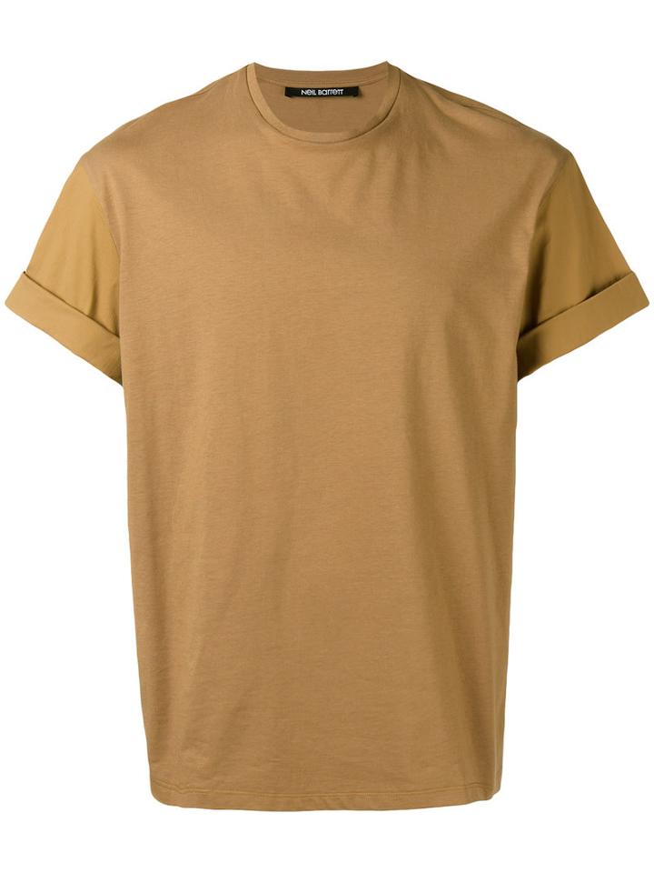 Neil Barrett - Short Sleeve T-shirt - Men - Cotton - M, Brown, Cotton