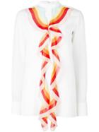 Chloé Rainbow Ruffle Detail Blouse, Women's, Size: 42, White, Silk