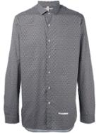 Dnl Printed Cut-away Collar Shirt