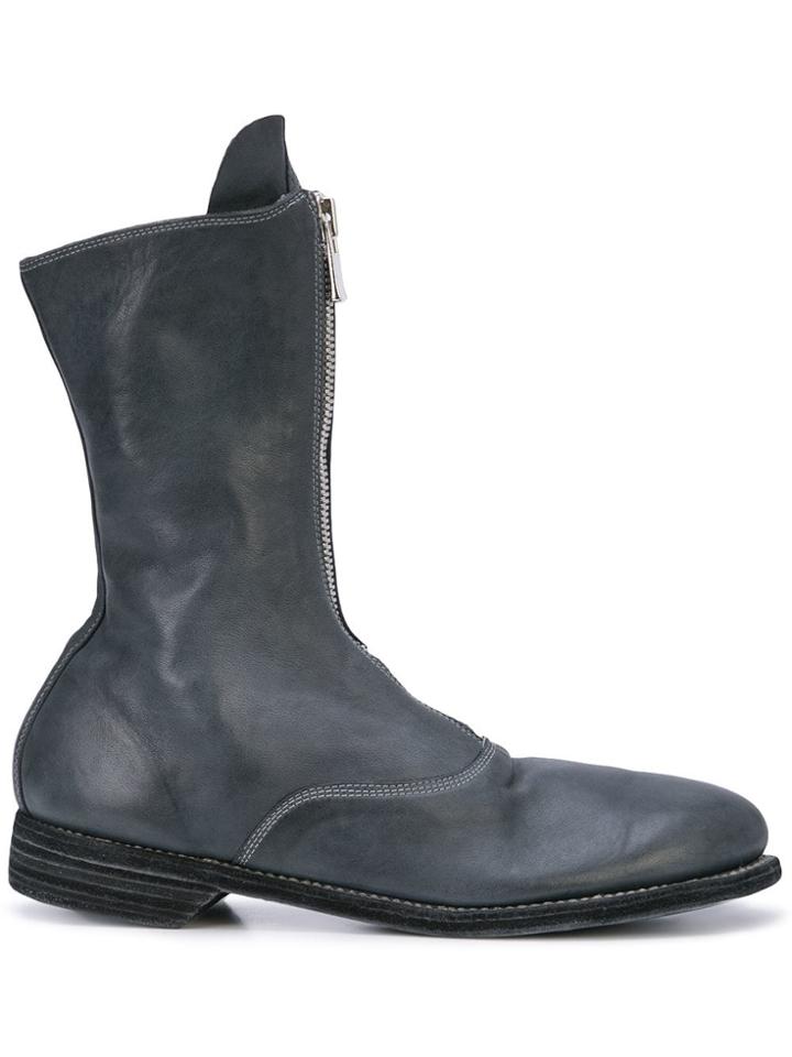 Guidi Zipped Mid-calf Boots - Grey