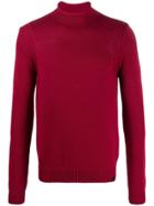 Trussardi Jeans Funnel Neck Jumper - Red