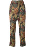 Uma Wang Floral Print Pants, Women's, Size: Medium, Cotton/viscose/virgin Wool/metallic Fibre