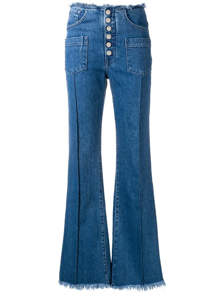 7 For All Mankind Pocket Detailed Flared Jeans - Blue
