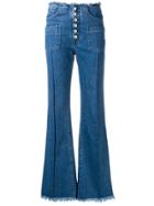 7 For All Mankind Pocket Detailed Flared Jeans - Blue