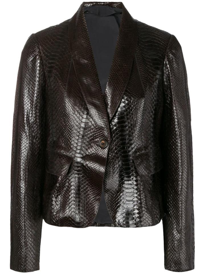 Brunello Cucinelli Embossed Fitted Jacket - Black